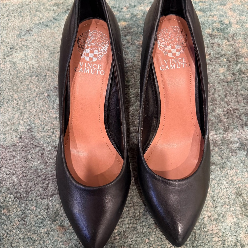 Vince Camuto Black Leather Heels